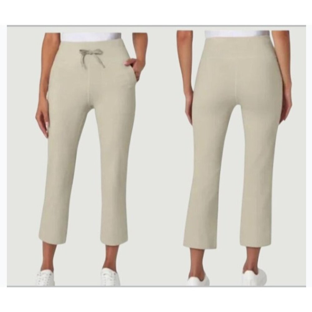 NEW Mondetta Women's Size L High-Rise Capri Tan G1468